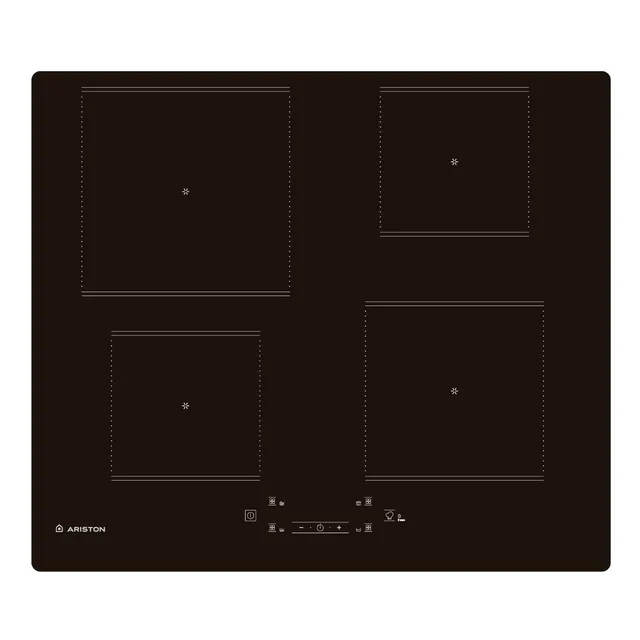 Anafe De Empotrar Induccion Ariston Nia641b 4 Zonas 60cm Color Negro
