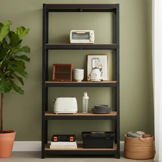 Estante Metálico Negro 180x90x40 Cm | Cuotas sin interés