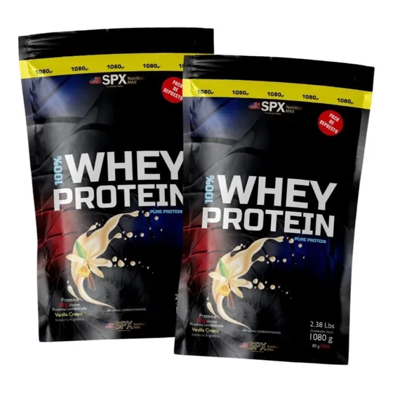  2 Whey Protein Pure 100% Proteína Doy Pack Spx  