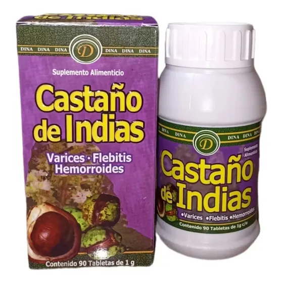 90 Tabletas 1 G Castaño Indias Suplemento Alimenticio