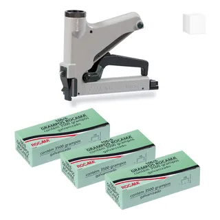 Kit Grampeador Rocama 51/a + 3 Caixas De Grampo Rocama 106/6 Kit Grampeador Rocama 51/a + 3 Caixas De Grampo Rocama 106/6
