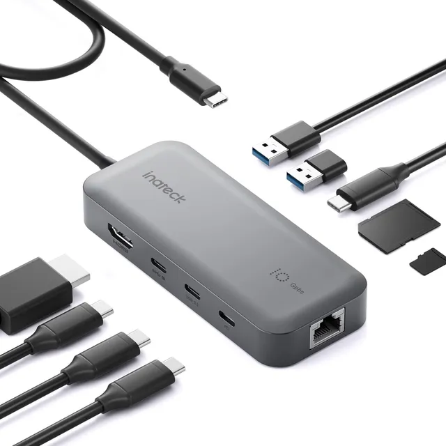 Estación De Acoplamiento Inateck Hdmi 4k 60 Hz, Usb C Video+