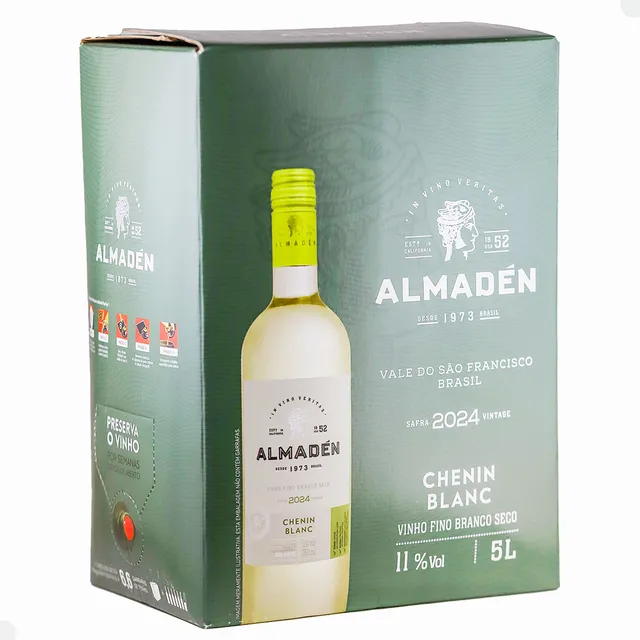 Vinho Branco Almadén Chenin Blanc 2022 Bag In Box 5l