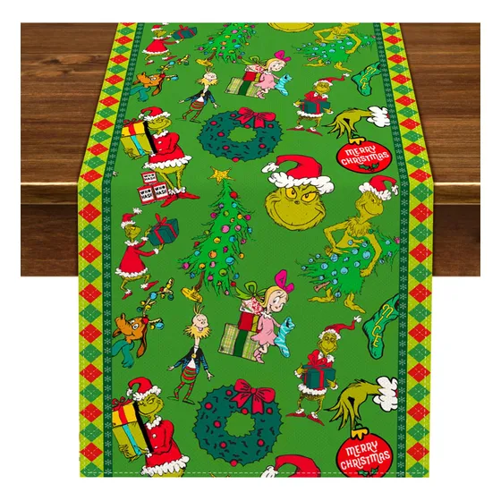 Nepnuser Camino Mesa Navidad 90  Largo Decoracion Grinchma
