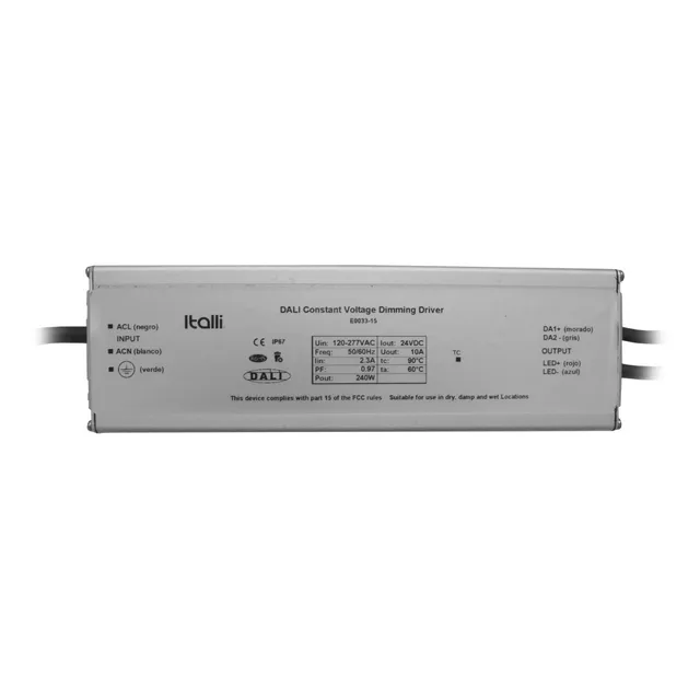 Fuente De Alimentación Led Ip67 240w 24vcd Atenuación Dali
