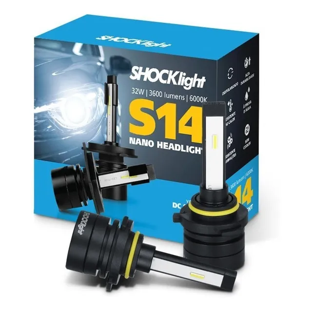 Lâmpada Led Nano Shocklight S14 H1 H3 H7 H11 H16 H27 Hb3 Hb4