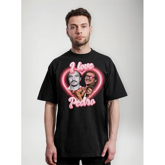 Pedro Pascal - Corazon - Collage - Polera