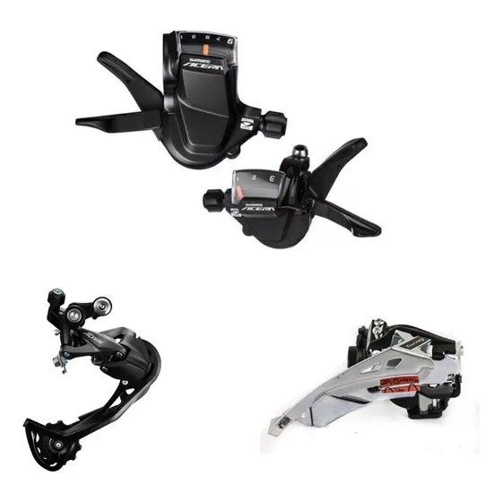 Kit Transmision Shimano 27v - Shifter Cambio Descarrilador