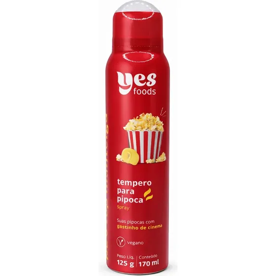 Tempero Para Pipoca Sabor Manteiga Spray 125g Yes Foods