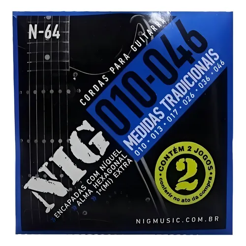 Nig N64 Encordoamento Guitarra Elétrica 010 Tradicional | MercadoLivre