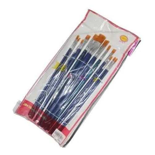 Set Pinceles Brochas Plástico X9 Pintura Tamaños