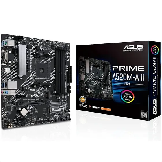 Tarjeta Madre Asus Prime A520m-a Ii/csm Ddr4 Pci-e Hdmi Am4