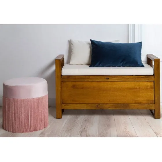 Banqueta Baul En Madera