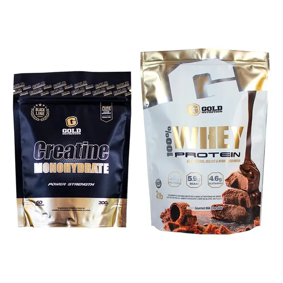 Gold Nutrition Whey Protein 2lb + Creatine Monohydrate 300gr