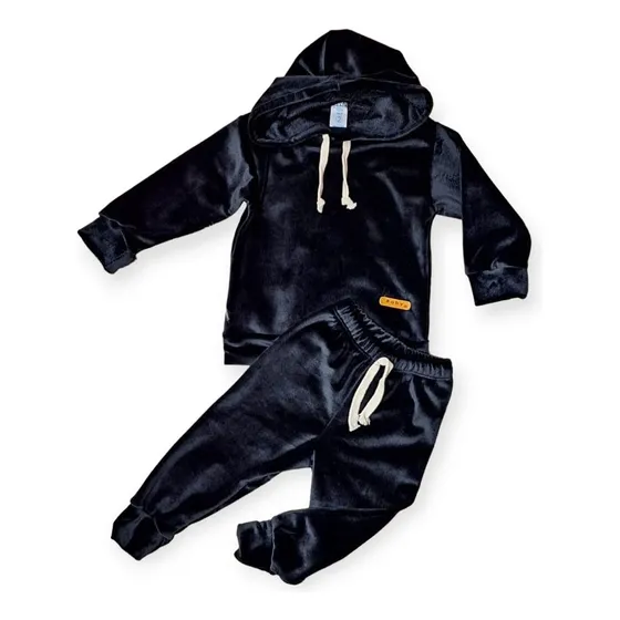 Buzo Con Capucha Mas Pantalon Babucha De Plush Conjunto Bebe