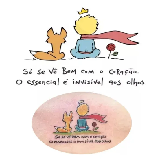 Tatuagem Temporária Pequeno Principe Frase