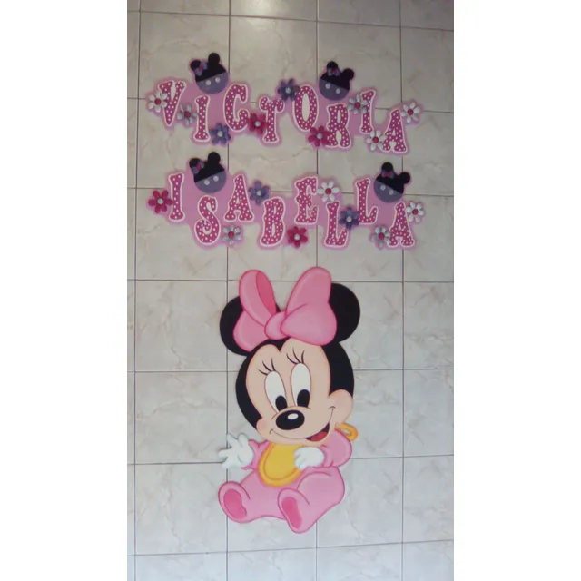 Minnie Baby Disney Figura Nacimiento Baby Shower Habitación 