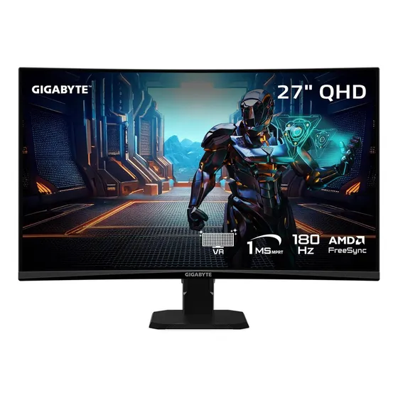 Monitor Gamer 27 Gigabyte Curvo Qhd 180hz 1ms Hdr Gs27qca