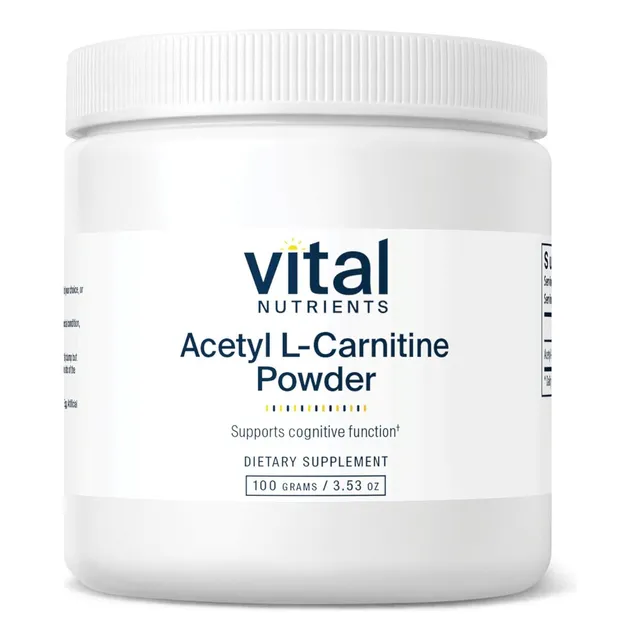Acetil L-carnitina En Polvo Vital Nutrients 100 Gr Sin Sabor