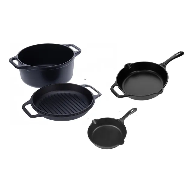 Set Sartenes 20cm+30cm + Olla Cooker Hierro Fundido Victoria