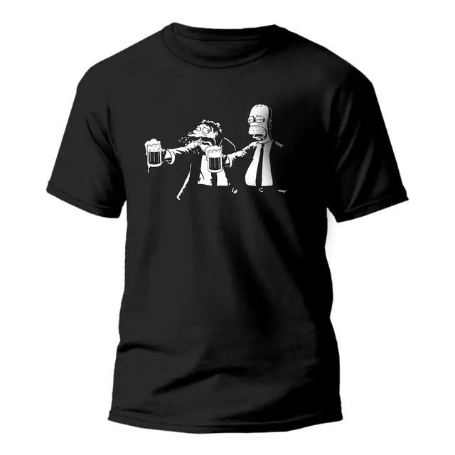 Camiseta Homer Pulp Fiction Simpsons Duff Cerveja Algodão