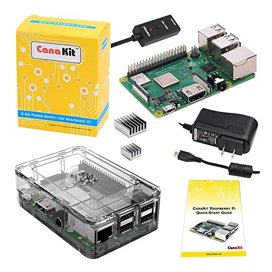 Canakit Raspberry Pi 3 B + (b Plus) Con Estuche Transparente