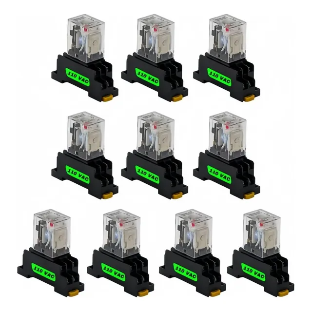 Relevador De 8 Pines Con Base 10 Pack