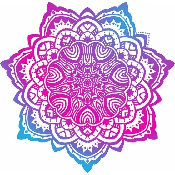 Adesivo Decorativo Mandala Color 90x90cm Cor Colorida