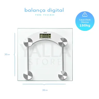 U4home Balança Digital Corporal Vidro Academia Banheiro Até 150kg Cor Branco U4home Balança Digital Corporal Vidro Academia Banheiro Até 150kg Cor Branco