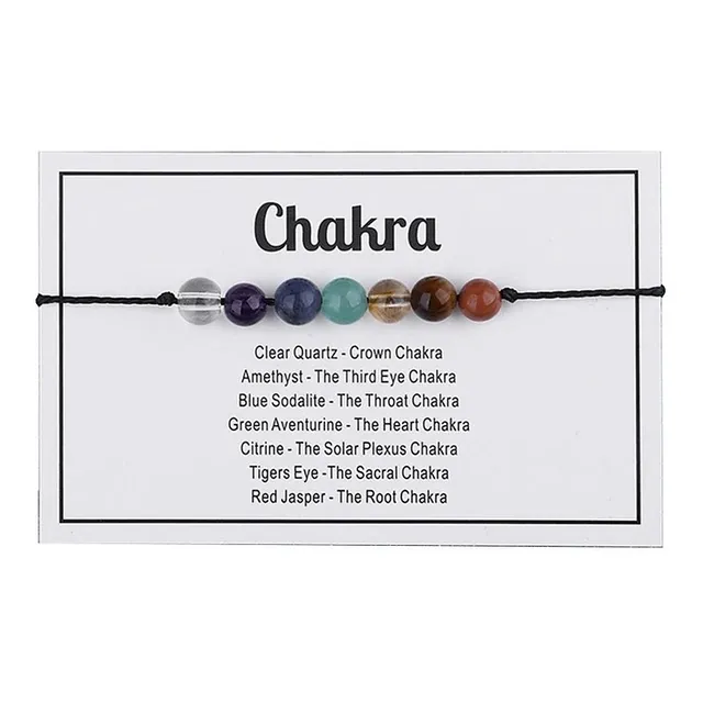 Pulsera Ajustable Piedras Naturales - Chakras -  D987