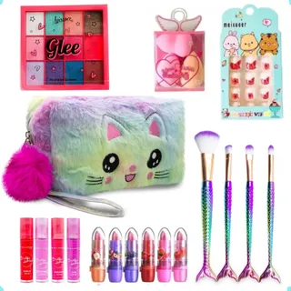 Kit Infantil Maquiagem Completa De Criança Estojo Necessaire Kit Infantil Maquiagem Completa De Criança Estojo Necessaire