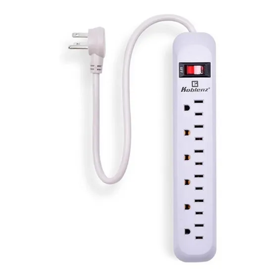 Multicontacto de 6 tomas Koblenz SS460C color gris claro largo del cable de 45cm 10A