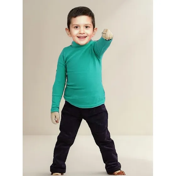Suéter Unisex  Cuello Tortuga, Buzo O Alto En Jersey Niños