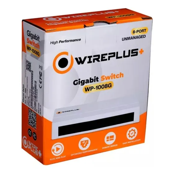 Switch 8 Puertos Gigabit 10/100/1000 Wireplus Wp-1008g