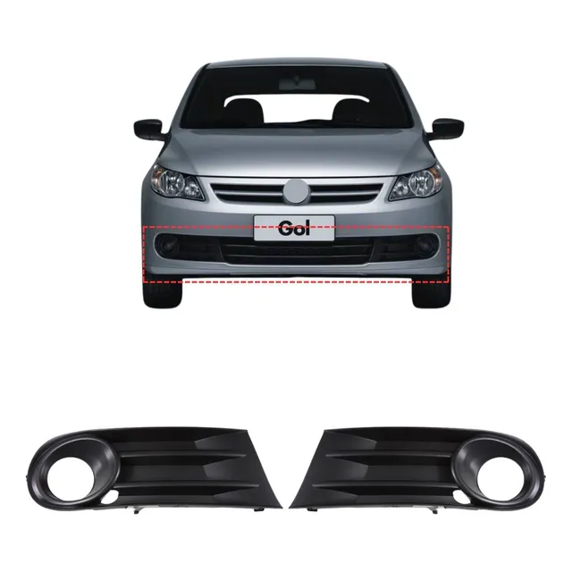 Par Grade Milha Para-choque Gol G5 Com Furo 2008 A 2012
