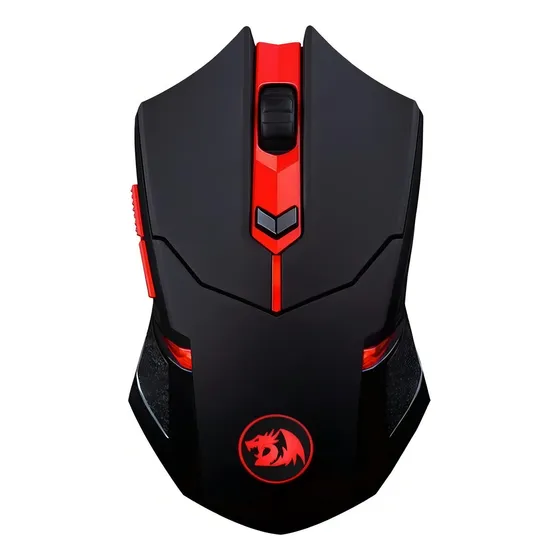 Mouse y Pad 2 en 1 Gamer Redragon M601WL-BA Negro/Rojo