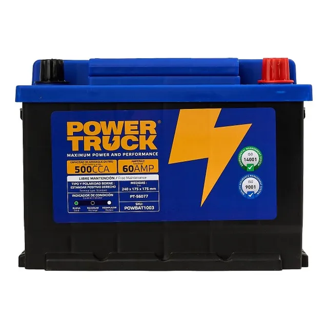 Bateria 60 Amp 500 Cca Borne Std