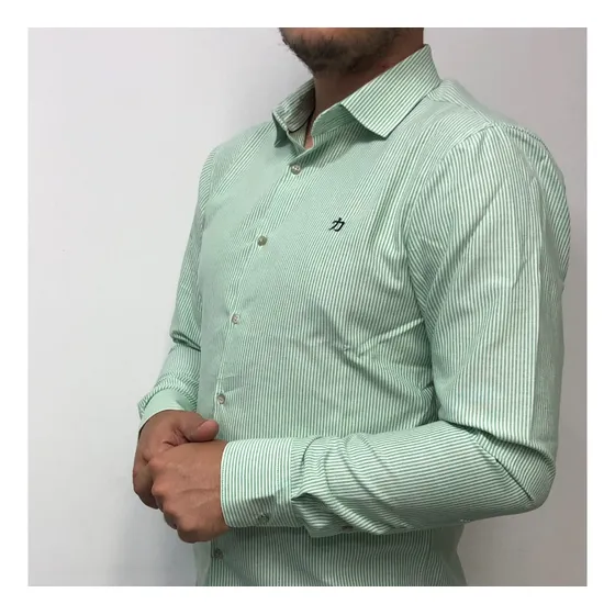 Camisa Caballero Vestir Mangas Largas Mod Sam 7 Rayas