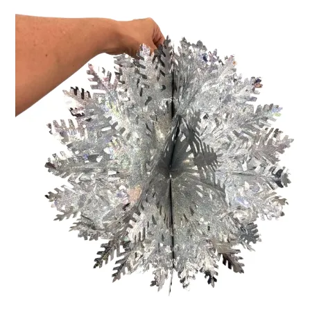 Armable Copo De Nieve Decorativas Iridiscentes 40cm Navidad