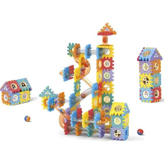 Bloques Armar Ditoys 182 Piezas Rolling Ball Tubes Y Blocks