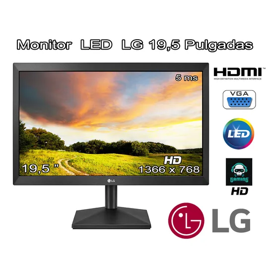 Monitor Led 19,5 Pulgadas LG - Hdmi - Vga - Hd  (nuevo)