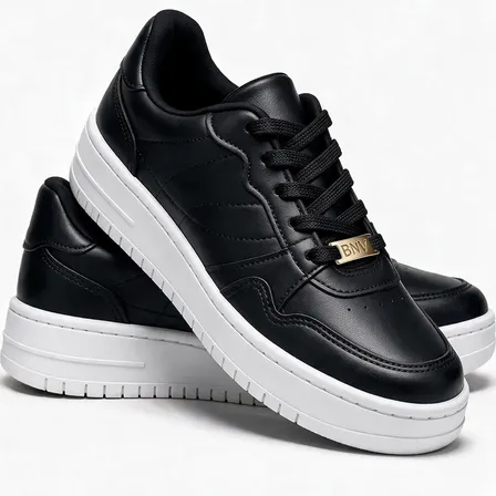 Tênis Feminino Plataforma Casual Benévola Ultraconforto Leve