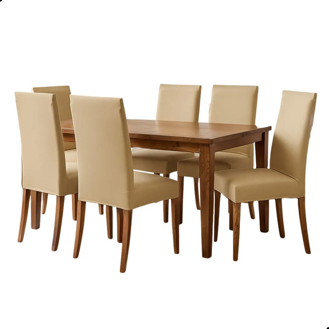 Kit 6 Capas Para Cadeiras Lisa Malha 100% Poliéster