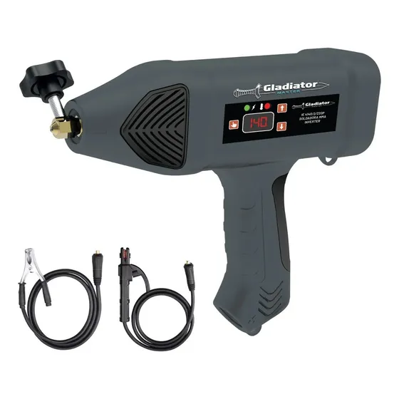Soldadora Pistola Digital Electrodo Inverter 140a Gladiator Color Gris Oscuro