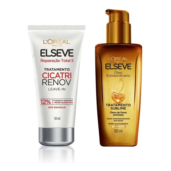 Kit Óleo Extraordinário Elseve 100ml+ Leave In Cicatri Renov