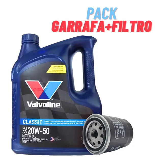 Aceite 20w50 Mineral Valvoline  Garrafa 4lts + Filtro