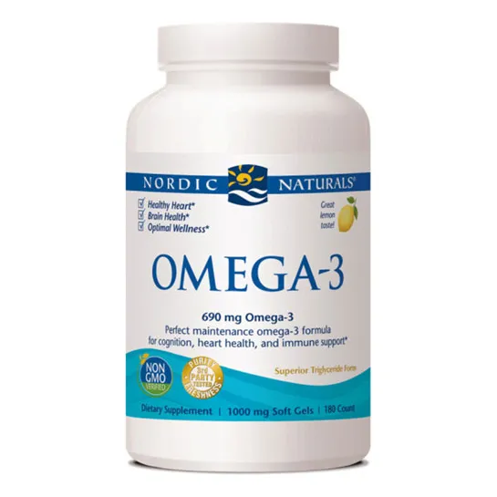Suplemento Nordic Naturals Omega-3 Limón 180 Cápsulas Blanda