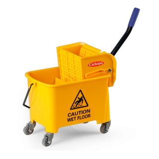 Cubeta De Carrito Con Exprimidor 20 Litros Color Amarillo Cubeta De Carrito Con Exprimidor 20 Litros Color Amarillo