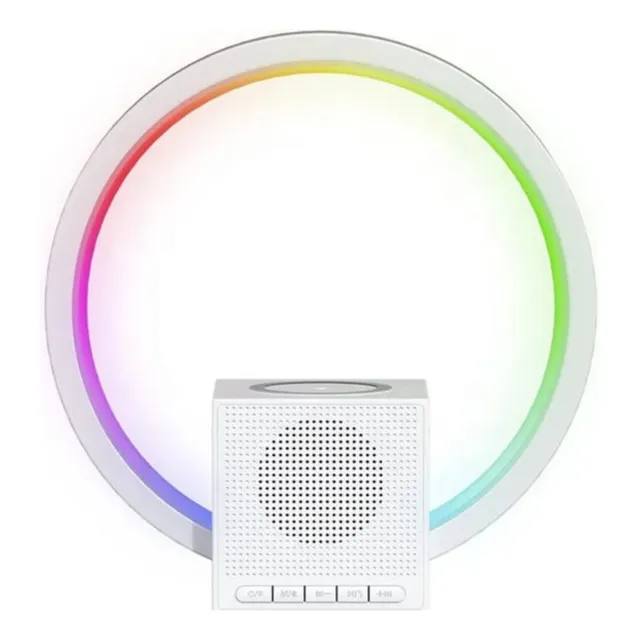 Estación De Carga Inalámbrica Rgb Luz  Led Y Altavoz Speaker