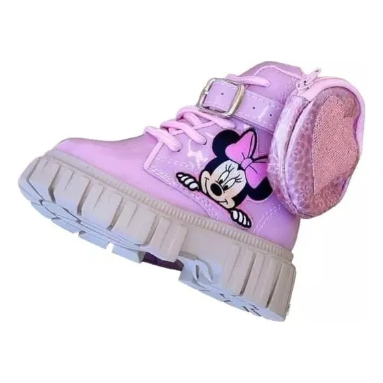 Bota Minie Mouse Con Bolso Para Niña 